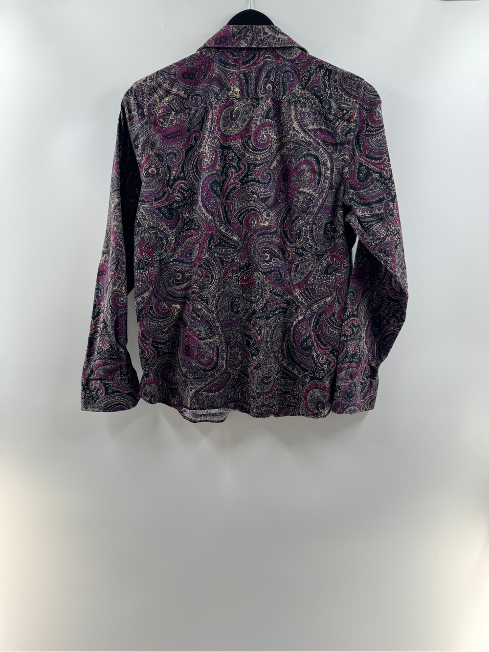 Chaps No Iron Paisley Button Down Shirt – Women's Large - Picture 7 of 8